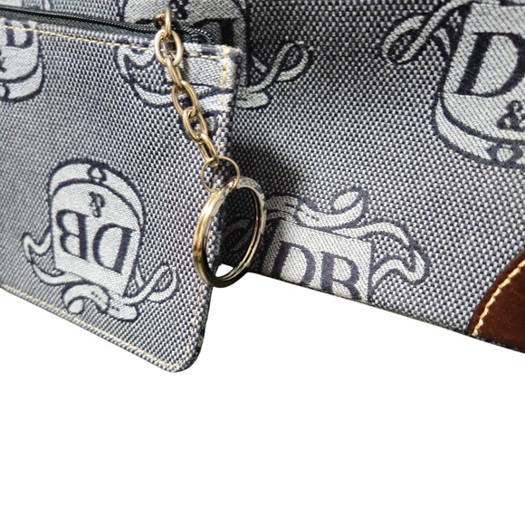 Dooney & Bourke Set NEW Donegal Crest Canvas Domed Satchel Purse, Wristlet & Fob - Picture 3 of 13